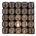 18mm Pearl Spot Dice - Pack of 25 Black